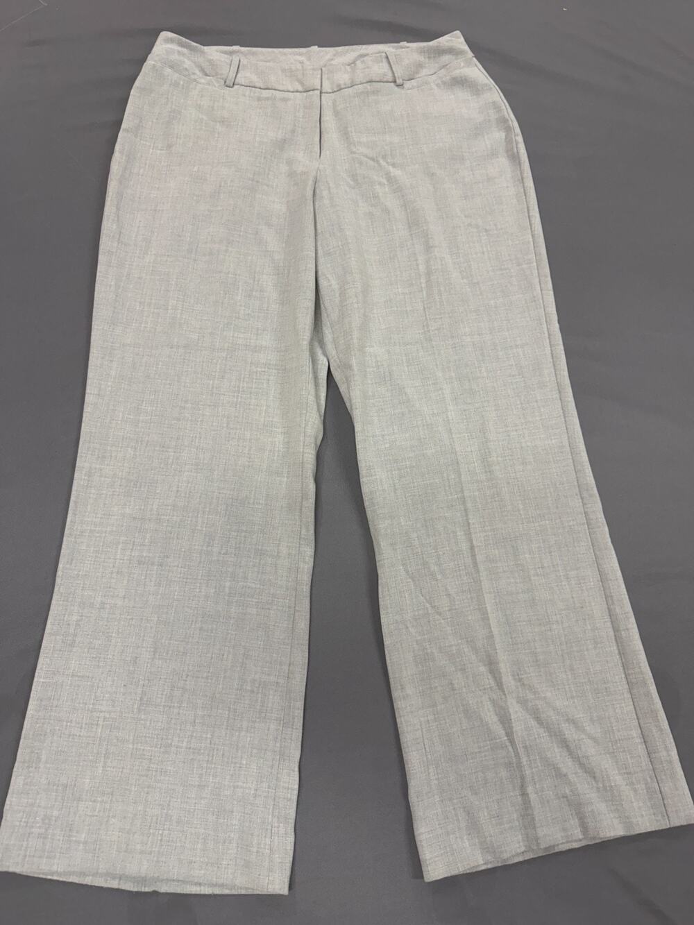 Worthington Curvy Fit Gray Wide Leg Dress Pants Women's Size 14 Work Career